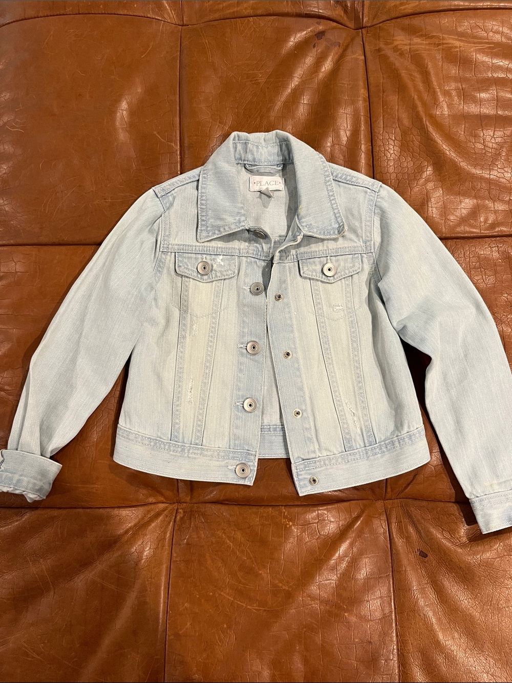 The Children's Place Light Wash Denim Jacket in Pale Blue